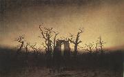 Caspar David Friedrich Abbey in an Oak Forest painting